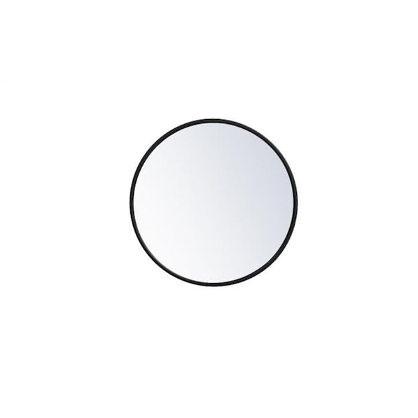 Blueprints 18 in. Metal Frame Round Mirror, Black BL2571275 - main